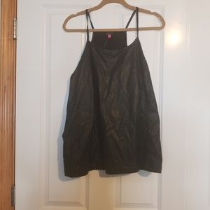 NWT Faux leather tank